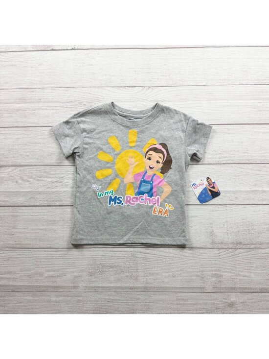Ms. Rachel Other - Ms. Rachel Gray Graphic Tee "In My Ms. Rachel Era" Sunshine Print NWT 3T